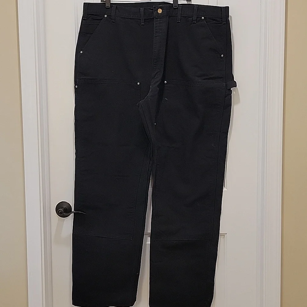 Carhartt Double Knee B01-BLK Original Fit Union Made Vintage Pants Size 46x34 - Picture 10 of 10